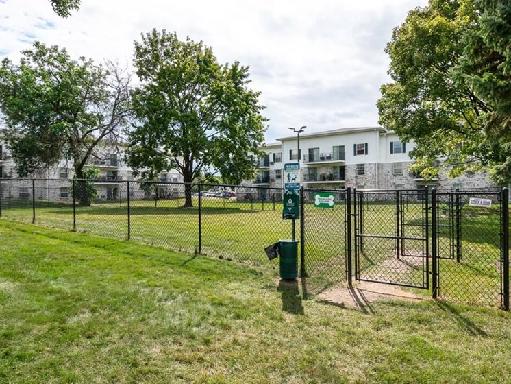 fenced in dog park at Fitchburg WI apartments